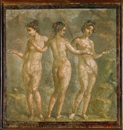 A három grácia, Euphrosyne, Thalia és Aglaia alkotó: Erich Lessing