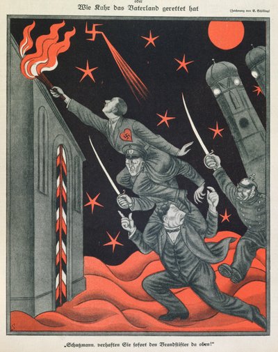 „Hitler fejlődése”, illusztráció a Simplicissimustól alkotó: Erich Schilling
