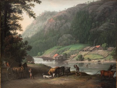 Tistedalen Frederikshald közelében Norvégiában alkotó: Erik Pauelsen