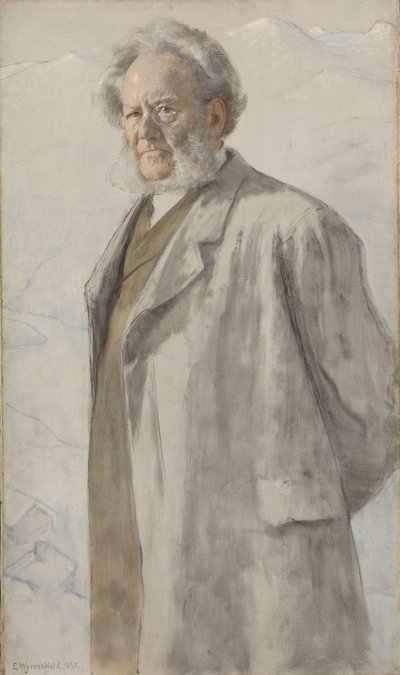 Henrik Ibsen portréja, 1895 alkotó: Erik Theodor Werenskiold