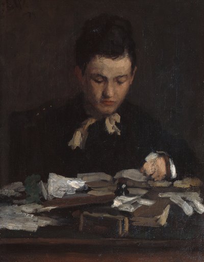 Olvasó fiatal lány alkotó: Erik Theodor Werenskiold