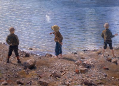 Három fiú a tengerparton alkotó: Erik Theodor Werenskiold