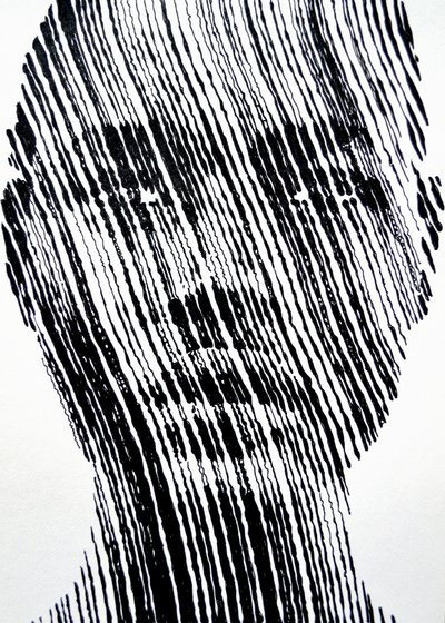 Absztrakt vonalportré alkotó: Erik Van Velzen