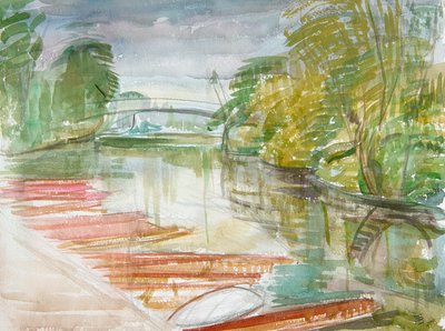 Punts on the Cherwell (wc papíron) alkotó: Erin Townsend