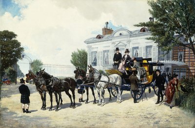 A Hackney-kocsi; Le Fiacre, alkotó: Ernest Alexandre Bodoy