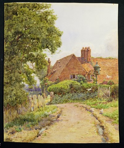 Egy Hampshire-i parasztház Steep közelében (wc papíron) alkotó: Ernest Arthur Rowe