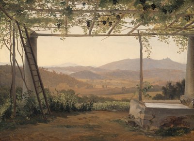 Szökőkút és pergola Olaszországban alkotó: Ernest Christian Frederik Petzholdt