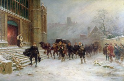 I. Károly király temetése – a windsori Szent György-kápolna 1649-ben alkotó: Ernest Crofts