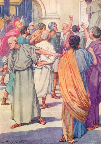 "Az elítéltek listáit kiakasztották a fórumba", c1912 1912 alkotó: Ernest Dudley Heath
