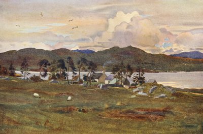 Lochinvar, az őrházzal (színes litográfia) alkotó: Ernest Edward Briggs
