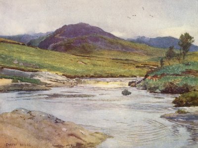 A Dee fekete vize a híd felett (színes litográfia) alkotó: Ernest Edward Briggs