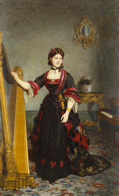 Egy hölgy portréja, 1877 alkotó: Ernest Gustave Girardot