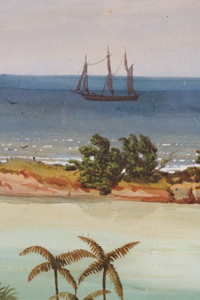 Részlet az Atoll triptichonjáról, 1871 wc papíron alkotó: Ernest Henry Griset
