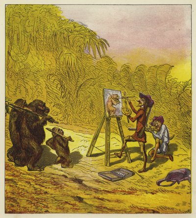 A Brothers Bold találkozik egy gorilla családdal alkotó: Ernest Henry Griset
