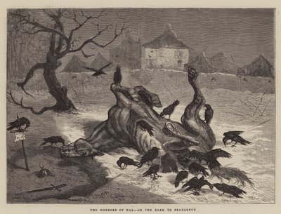 A háború borzalmai, a Beaugency felé vezető úton alkotó: Ernest Henry Griset