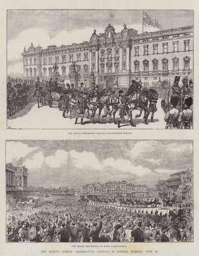 A királynő jubileumi hálaadó fesztiválja Londonban, június 21., kedd alkotó: Ernest Henry Griset