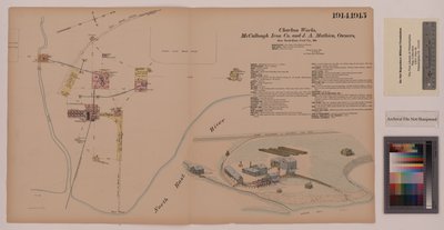 Charbon Works, Maryland, Hexamer General Surveys, 1885 alkotó: Ernest Hexamer