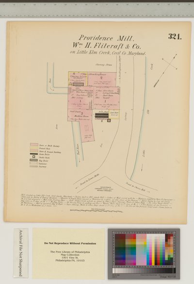 Providence Mill, Little Elk Creek, Maryland, Hexamer General Surveys alkotó: Ernest Hexamer