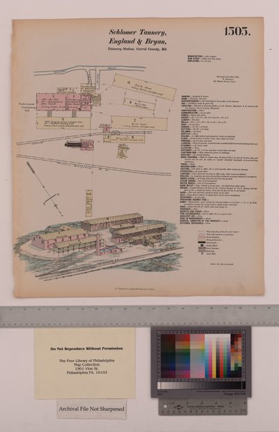 Schlosser Tannery, Anglia és Bryan Tannery Station, Maryland, Hexamer General Surveys, 1880 alkotó: Ernest Hexamer