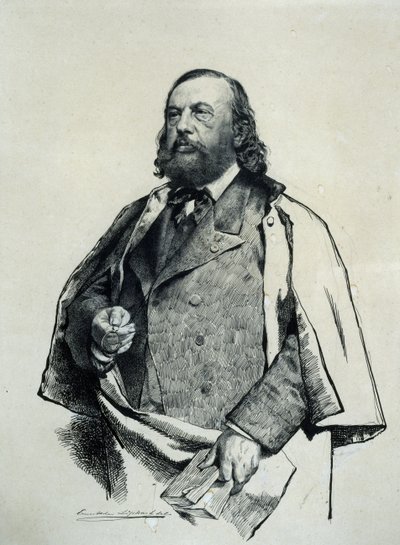 Théophile Gautier költő portréja 1811-1872, 1879. alkotó: Ernest Karlovich Liphart