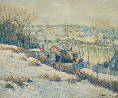 Felső Harlem folyó-tél, 1915 körül (olaj, vászon) alkotó: Ernest Lawson