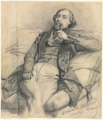 Dohányzó férfi alkotó: Ernest Meissonier