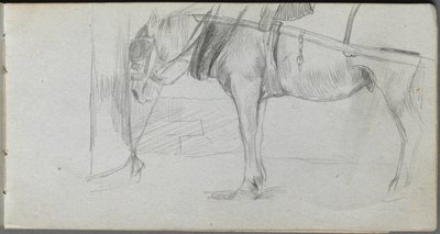 Vázlatfüzet, 06. oldal: Lótanulmány alkotó: Ernest Meissonier