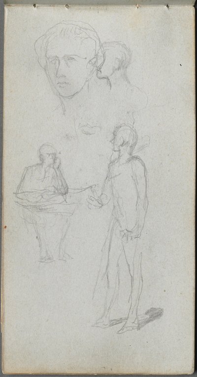 Vázlatfüzet, 12. oldal: Több figura alkotó: Ernest Meissonier
