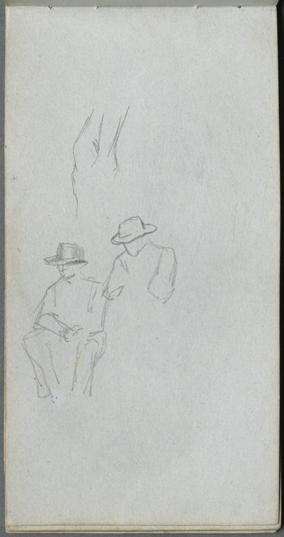 Vázlatfüzet, 32. oldal: Ábrák tanulmányozása. alkotó: Jean-Louis Ernest Meissonier