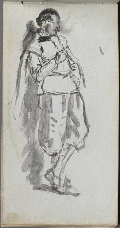 Vázlatfüzet, 46. oldal: Álló férfi ábra alkotó: Ernest Meissonier