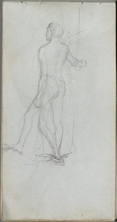 Vázlatfüzet, 60. oldal: Nude Male Study alkotó: Ernest Meissonier
