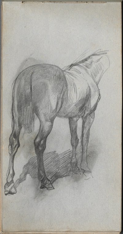 Vázlatfüzet, 76. oldal: Lótanulmány alkotó: Ernest Meissonier