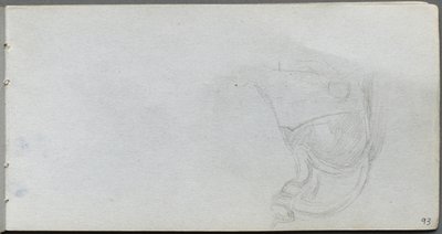 Vázlatfüzet, 93. oldal: Egy nyereg tanulmányozása. alkotó: Jean-Louis Ernest Meissonier