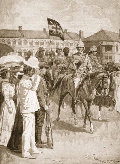 A szövetségesek vezére, illusztráció a Tizenkilencedik századi csatákból: 1. évf. VII, Az 1900-1901-es kínai háború, Archibald Forbes, G.A. Henty és Arthur Griffiths őrnagy alkotó: Ernest Prater