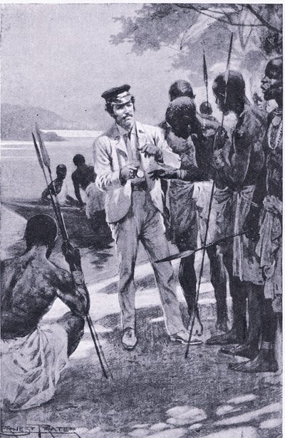 Barátság megnyerése órával, illusztráció a Cassells Romance of Famous Lives, 1940 körül alkotó: Ernest Prater