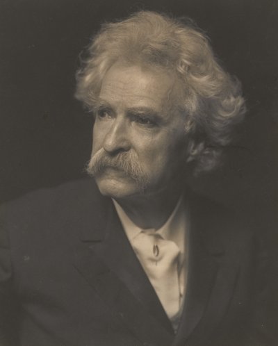 Mark Twain, 1907 körül (fekete-fehér fotó) alkotó: Ernest Walter Histed