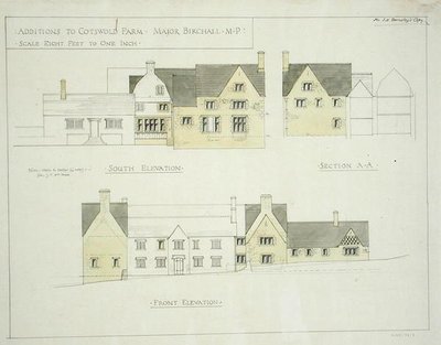 Kiegészítés a Cotswold Farmhoz, Gloucestershire-ben alkotó: Ernest William Gimson