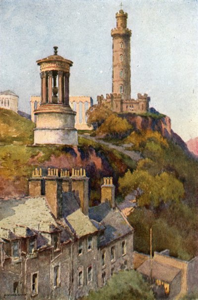 Calton Hill (színes litó) alkotó: Ernest William Haslehust