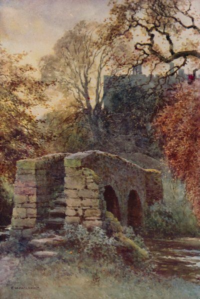 Dorothy Vernon hídja, Haddon (színes litó) alkotó: Ernest William Haslehust
