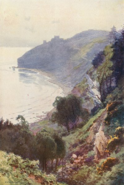 Durlston Bay, Swanage (színes tagok) alkotó: Ernest William Haslehust