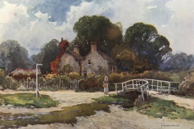 Brockenhurst Village-ben (színes litó) alkotó: Ernest William Haslehust