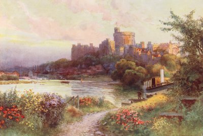 Temze folyó: Windsor (színes litográfia) alkotó: Ernest William Haslehust