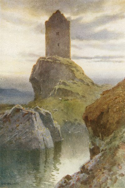 Smailholm-torony (színes litó) alkotó: Ernest William Haslehust