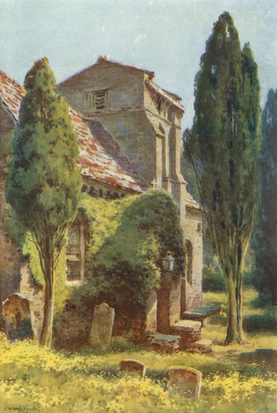 Studland templom (színes litó) alkotó: Ernest William Haslehust