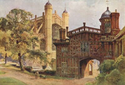 A patkókolostor és a Szent György-kápolna (színes litó) alkotó: Ernest William Haslehust