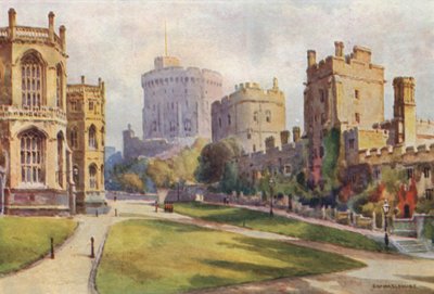 The Lower Ward, Windsor Castle (színes litho) alkotó: Ernest William Haslehust