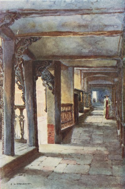 The Rows, Watergate Street (színes litó) alkotó: Ernest William Haslehust