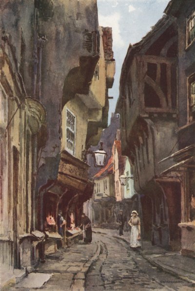 The Shambles (színes litó) alkotó: Ernest William Haslehust