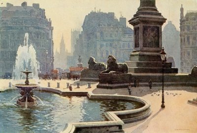 Trafalgar tér (színes litó) alkotó: Ernest William Haslehust