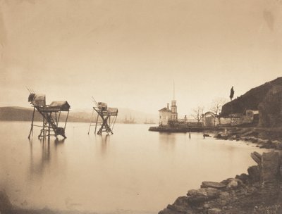 Pecheries a Kiretch-Bournou Boszporon, Európa halászata Kiretch-Bournouban..., 1854. alkotó: Ernest de Caranza
